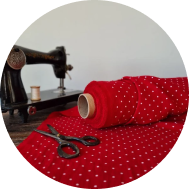 8.Dotted printed fabric